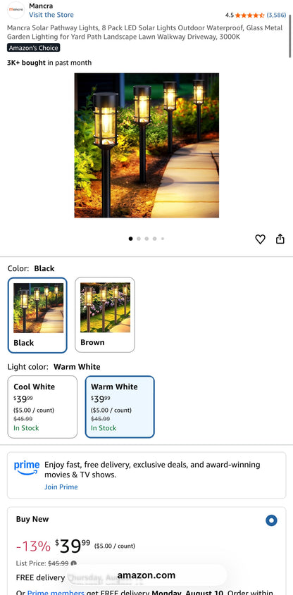 Solar light Box style - 10PCS