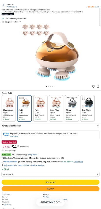 Waterproof Scalp Massager